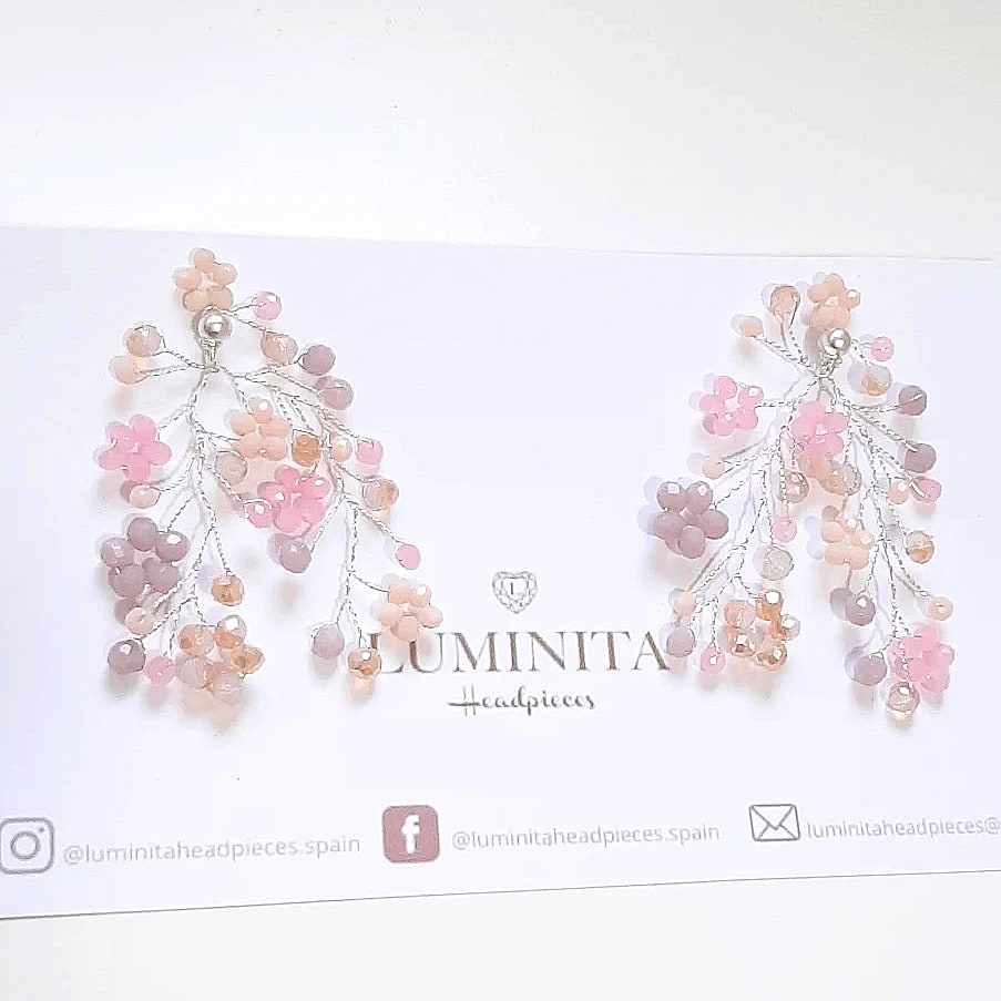 Pendientes Margaritas tono pastel